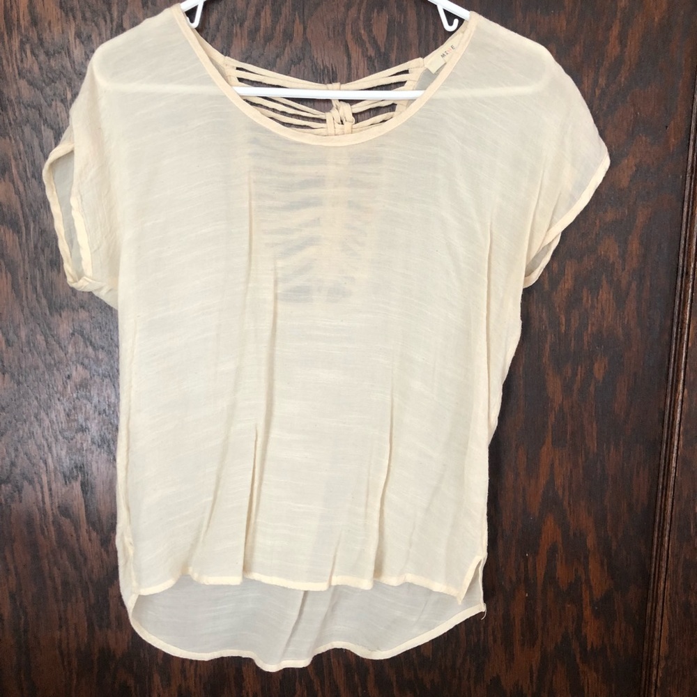 Beige linen top